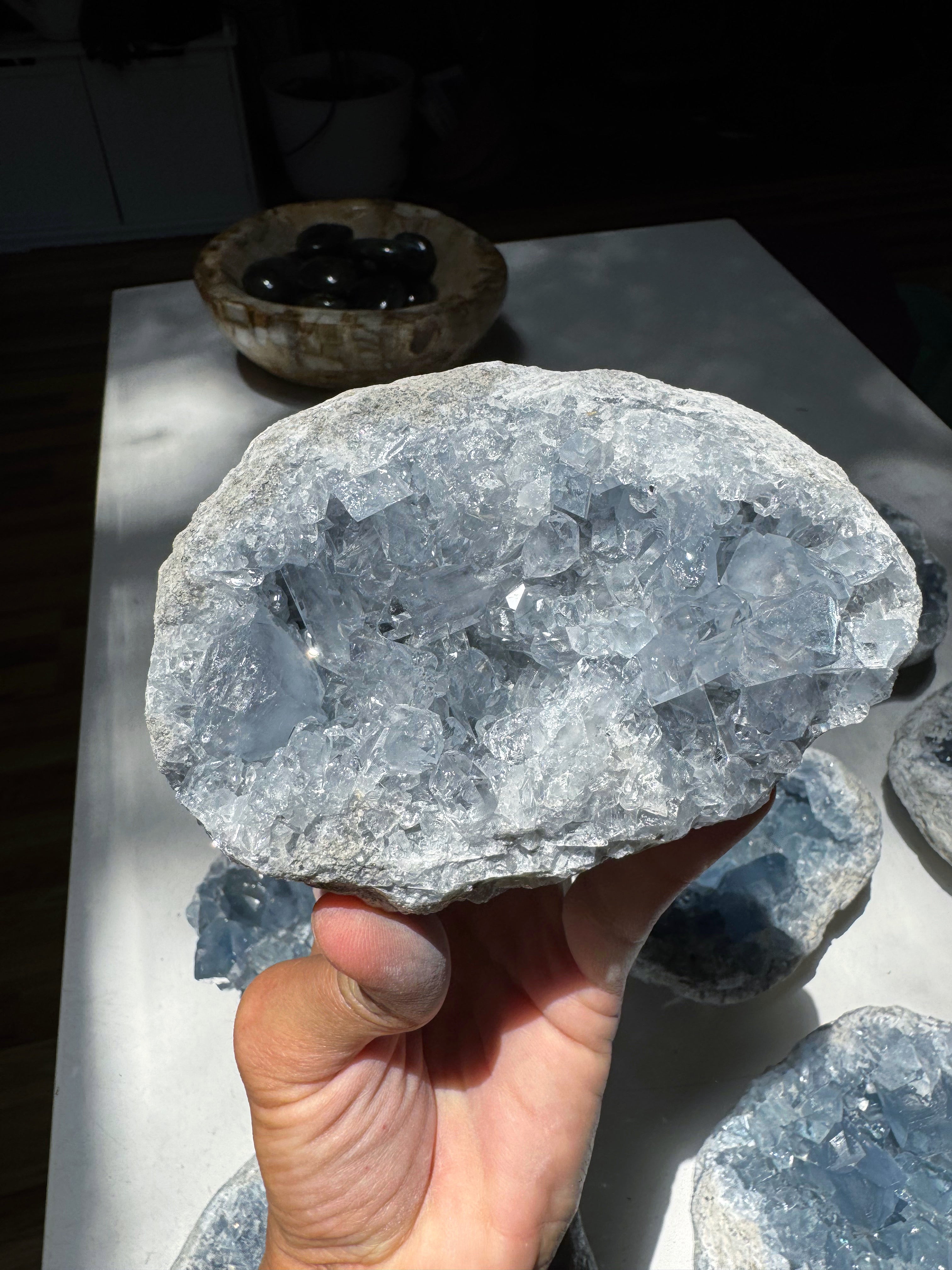 Celestite Cluster Baltic Mermaid