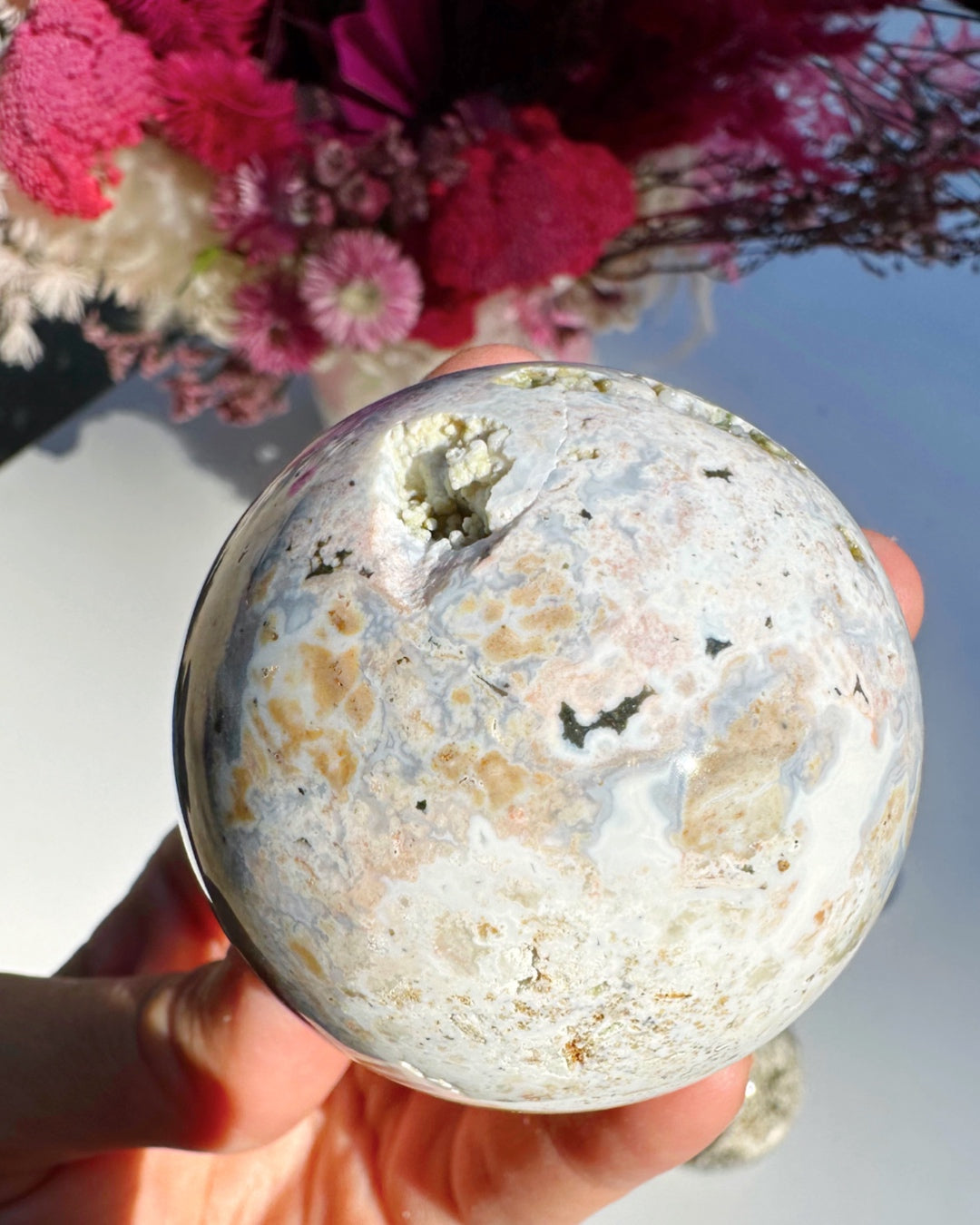 Ocean Jasper Sphere - Baltic Mermaid