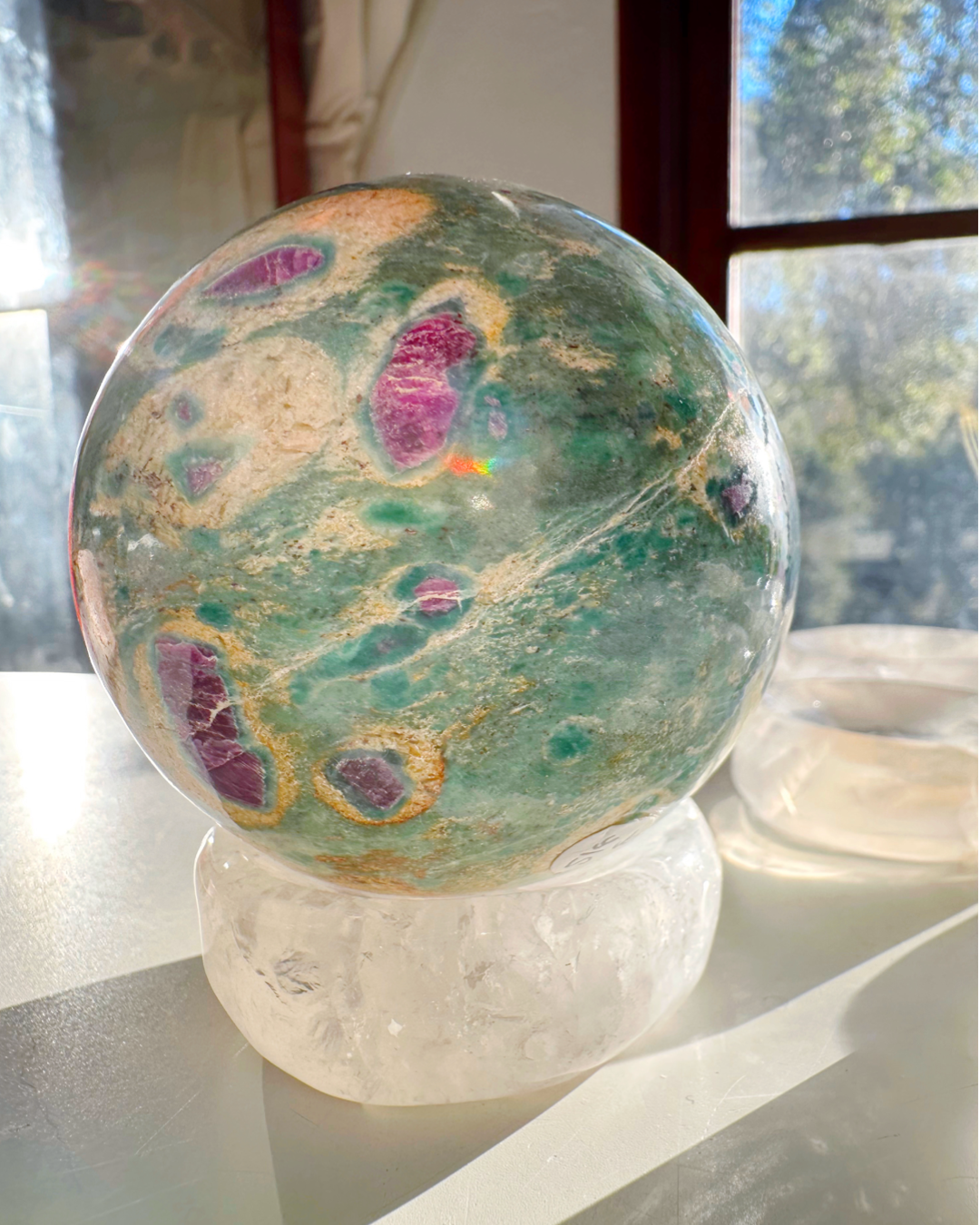 Clear Quartz Sphere Stand/Small Dish - Baltic Mermaid