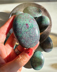 Ruby in Fuchsite with Blue Kyanite Palm Stones