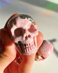 Rhodonite Skull