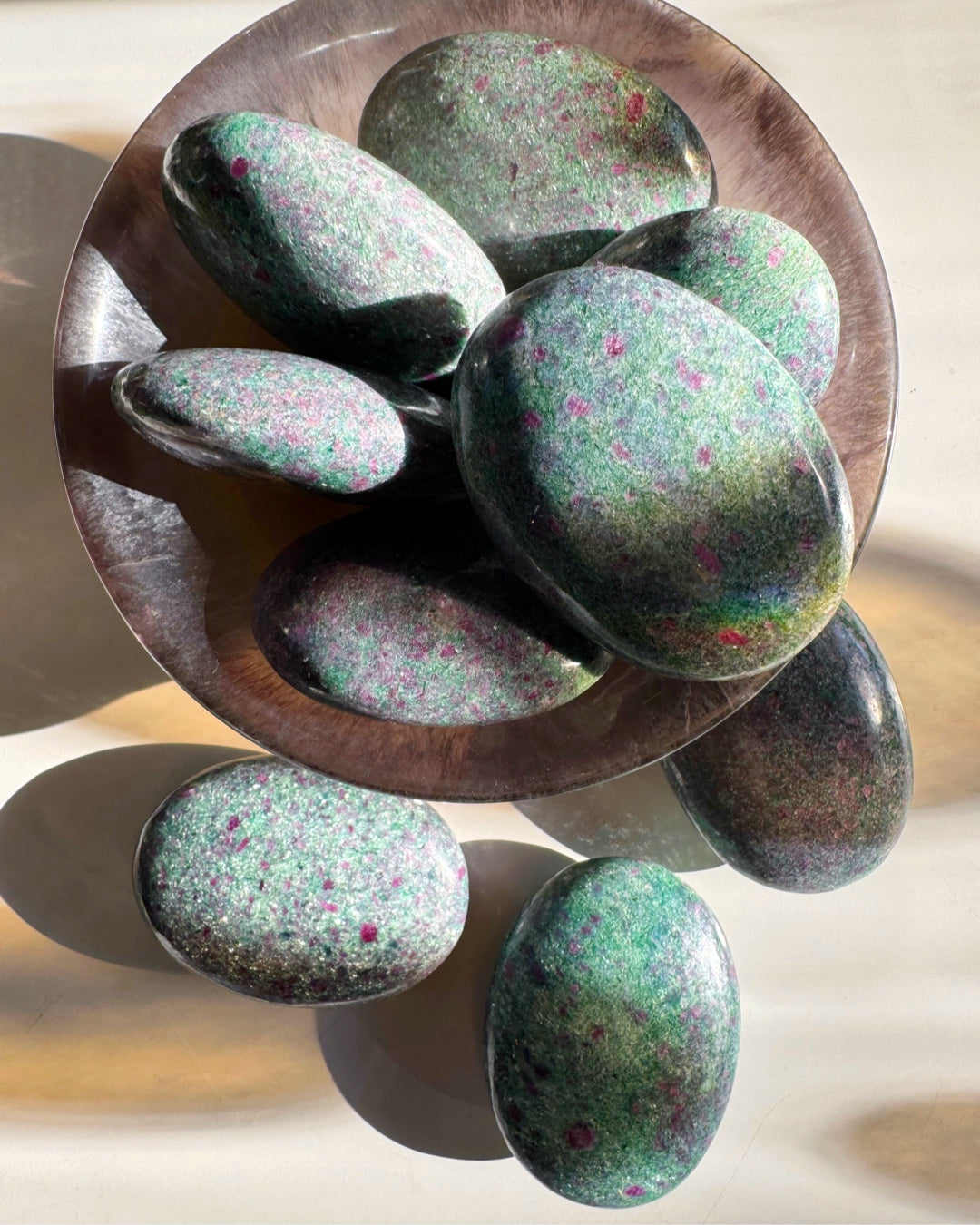 Ruby in Fuchsite with Blue Kyanite Palm Stones - Baltic Mermaid