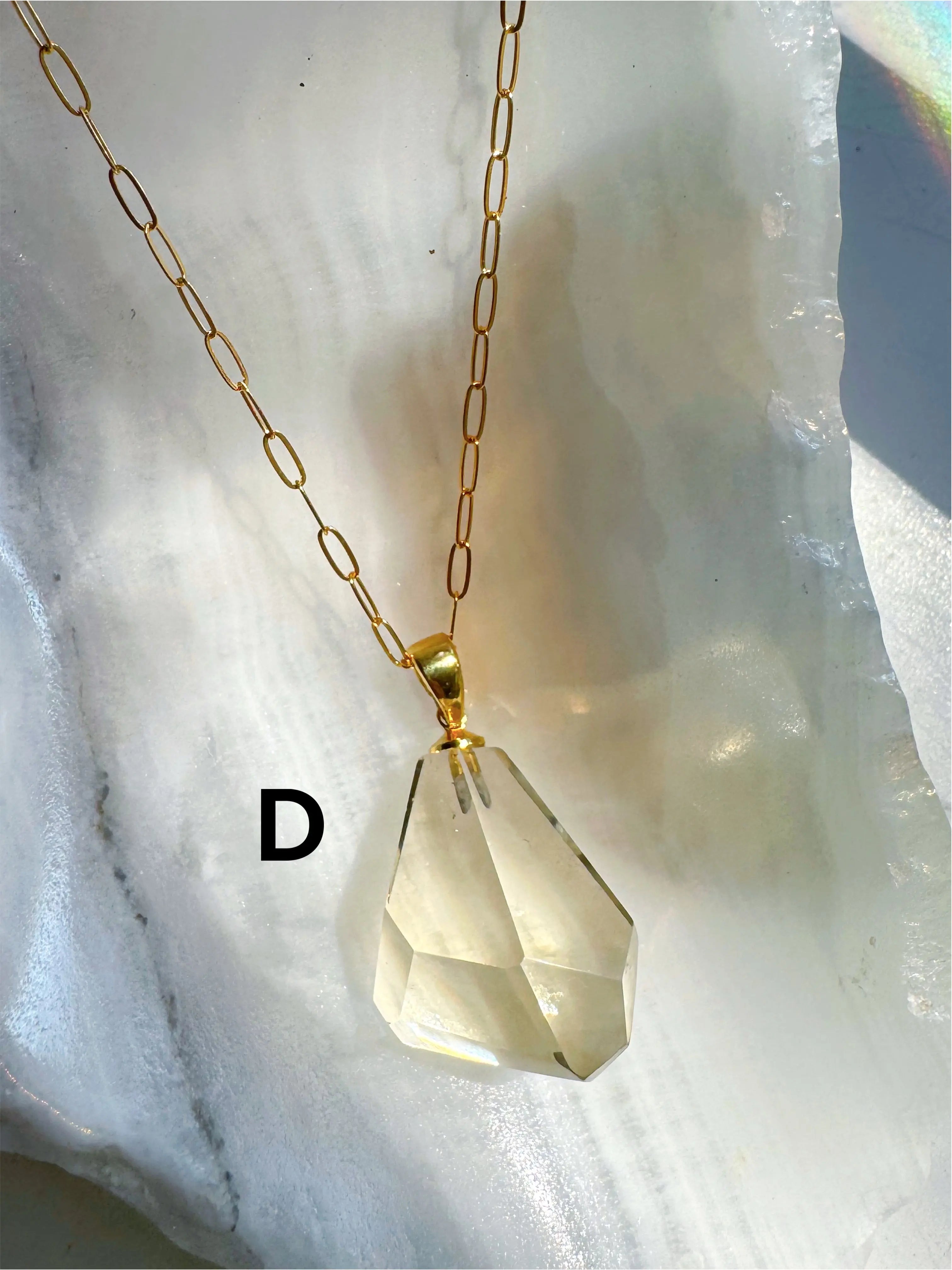 AAA Citrine Pendant 14k Gold Filled Necklace Baltic Mermaid