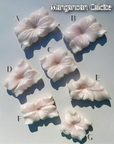 Carved Manganoan Calcite Flowers