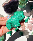 Hand Carved Malachite Frog