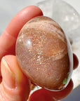 Sunstone & Peach Moonstone Palm Stone - C