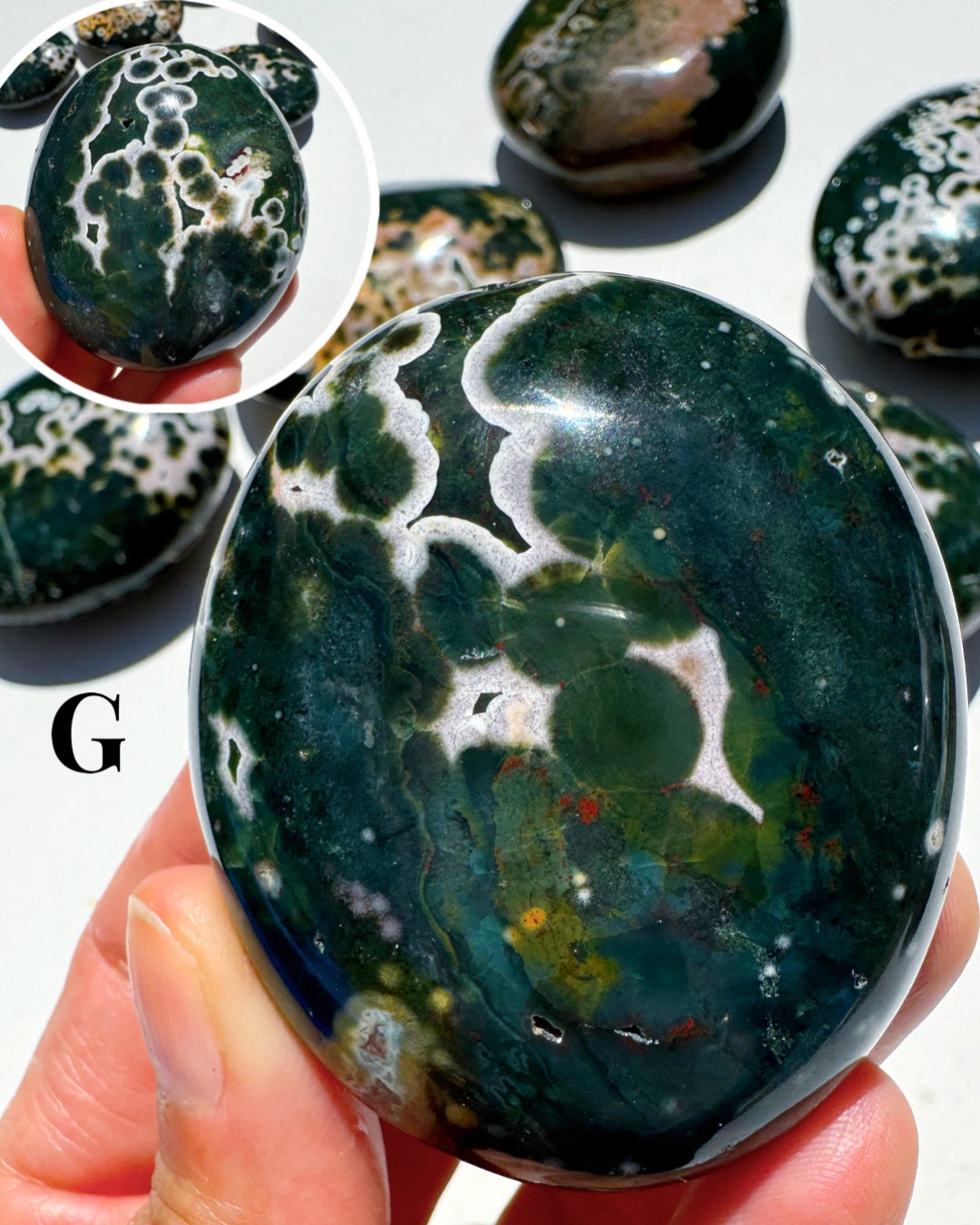 Ocean Jasper Palm Stones