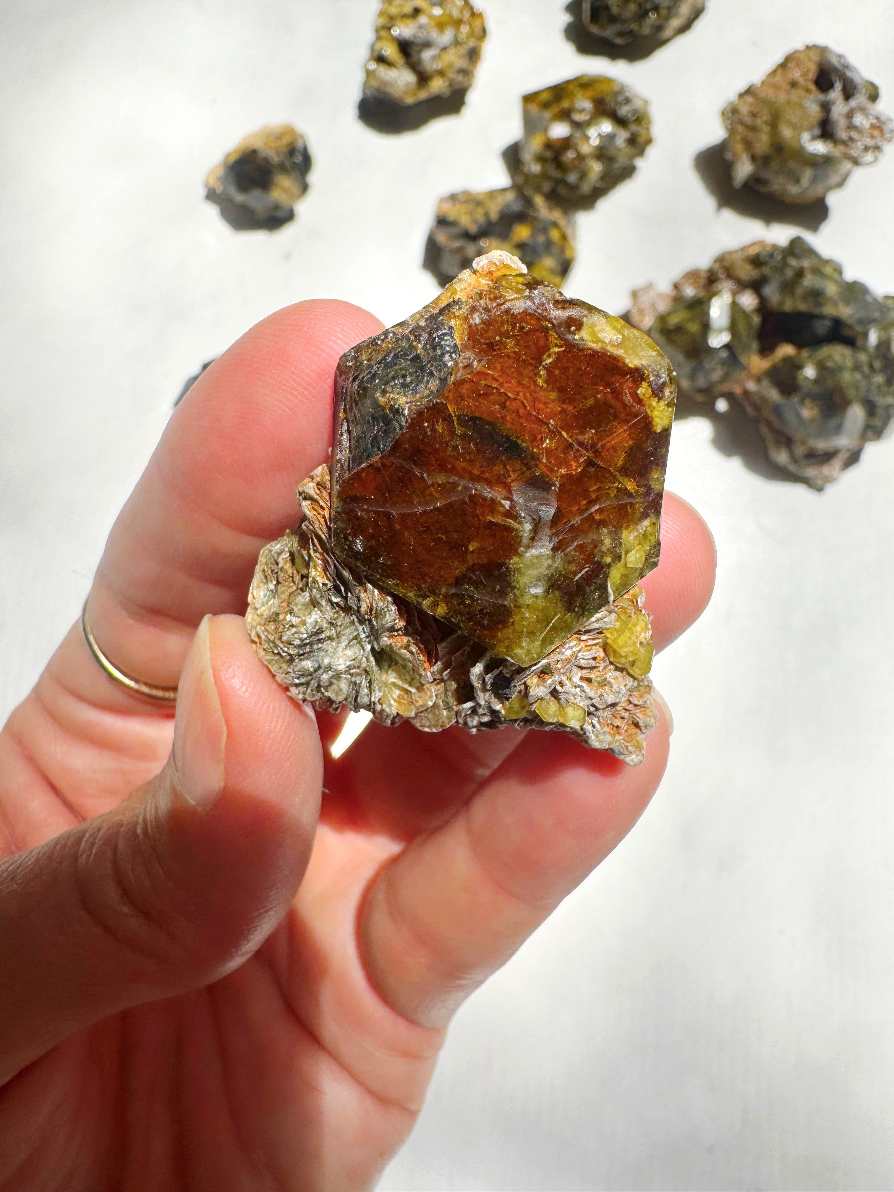Rare Mali Green Grossular Andradite Garnet w/ Clinochlore AAA Quality Baltic Mermaid