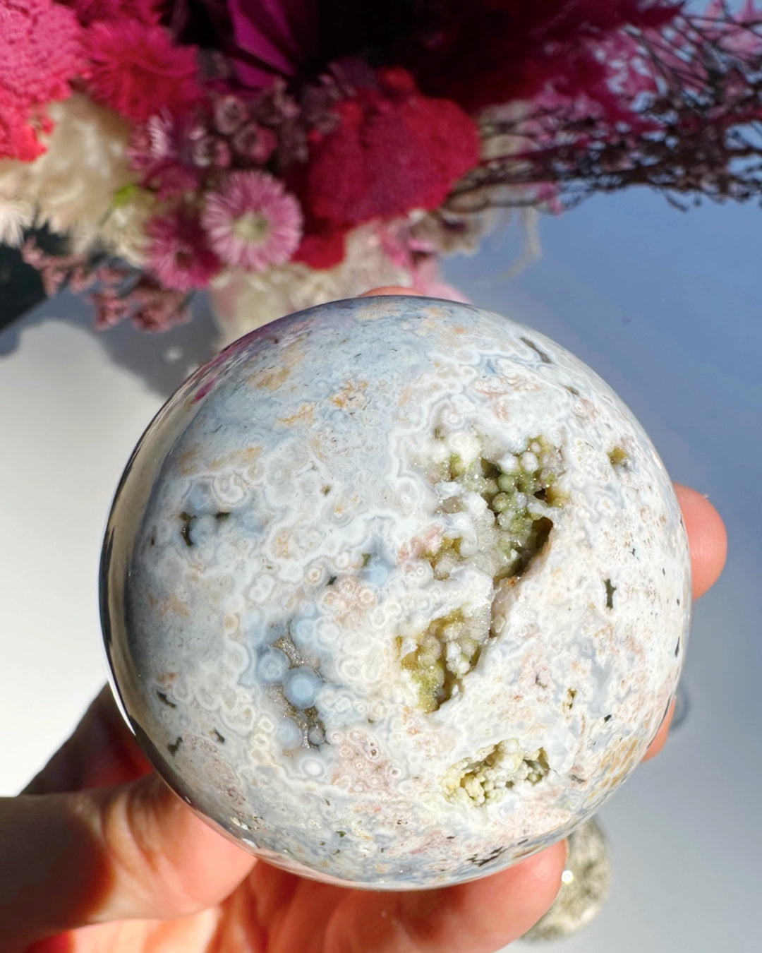 Ocean Jasper Sphere - Baltic Mermaid
