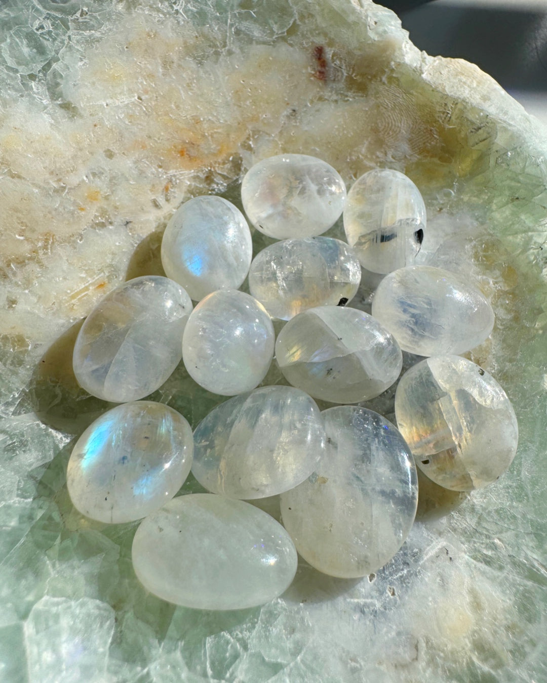 Rainbow Moonstone Polished Stones - AAA - Baltic Mermaid