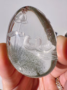 Intaglio Carved Love Birds in a the water Chlorite Quartz/Garden Quartz Cabochon Baltic Mermaid
