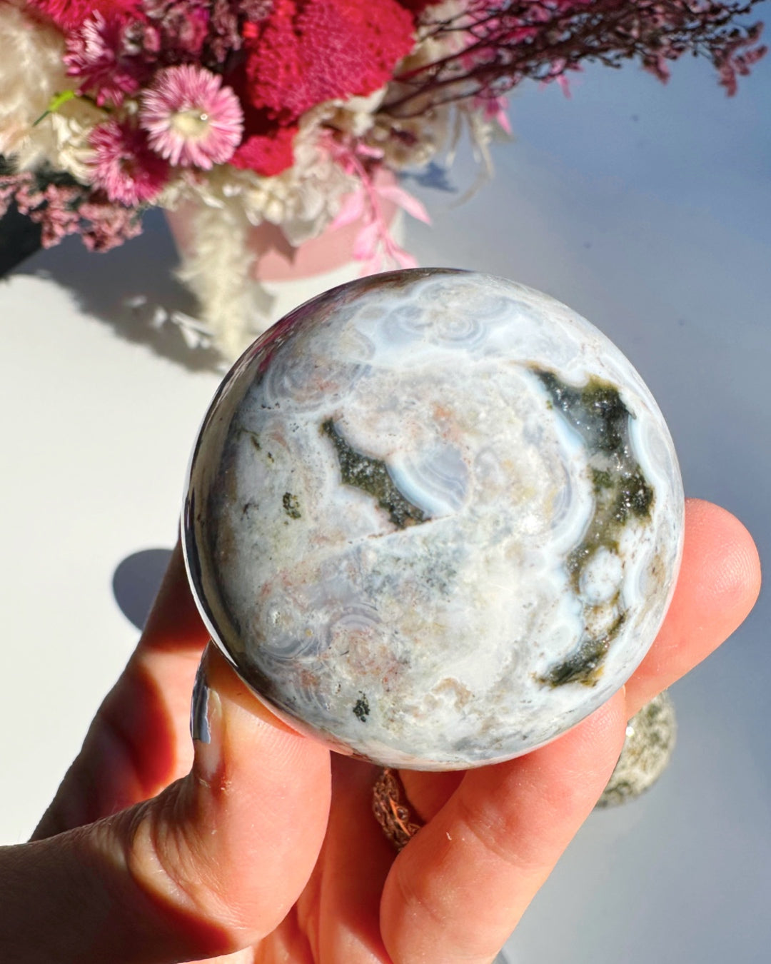 Ocean Jasper Sphere - Baltic Mermaid