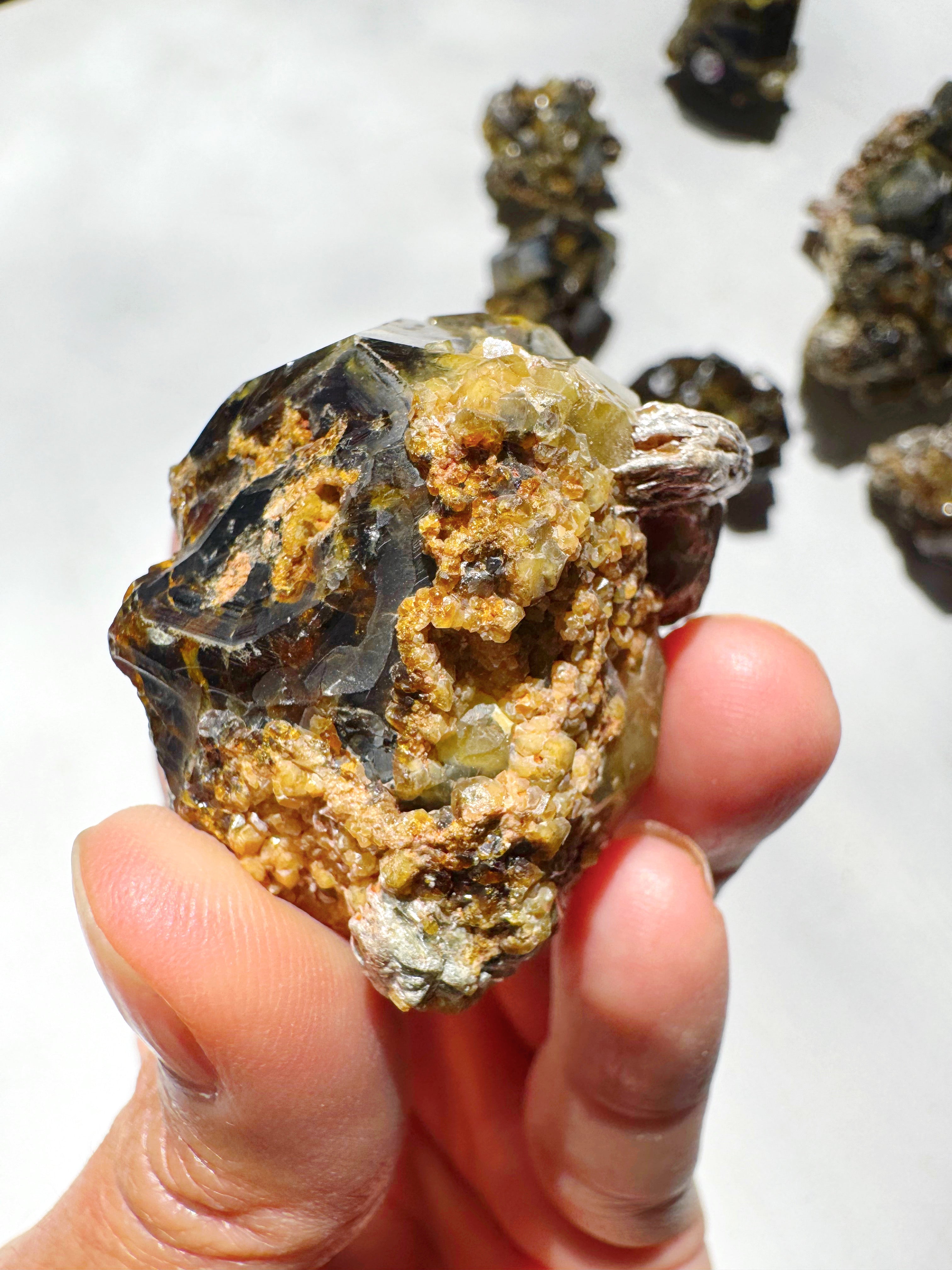 Rare Mali Green Grossular Andradite Garnet w/ Clinochlore AAA Quality Baltic Mermaid