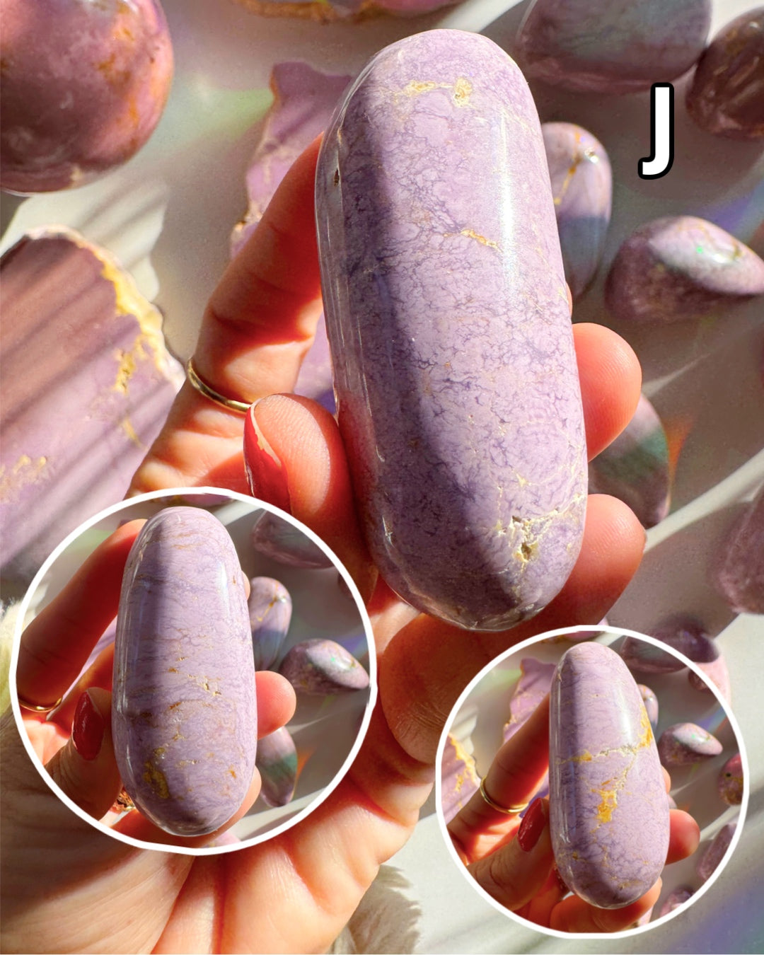 Phosphosiderite Palm Stones - AAA - Baltic Mermaid