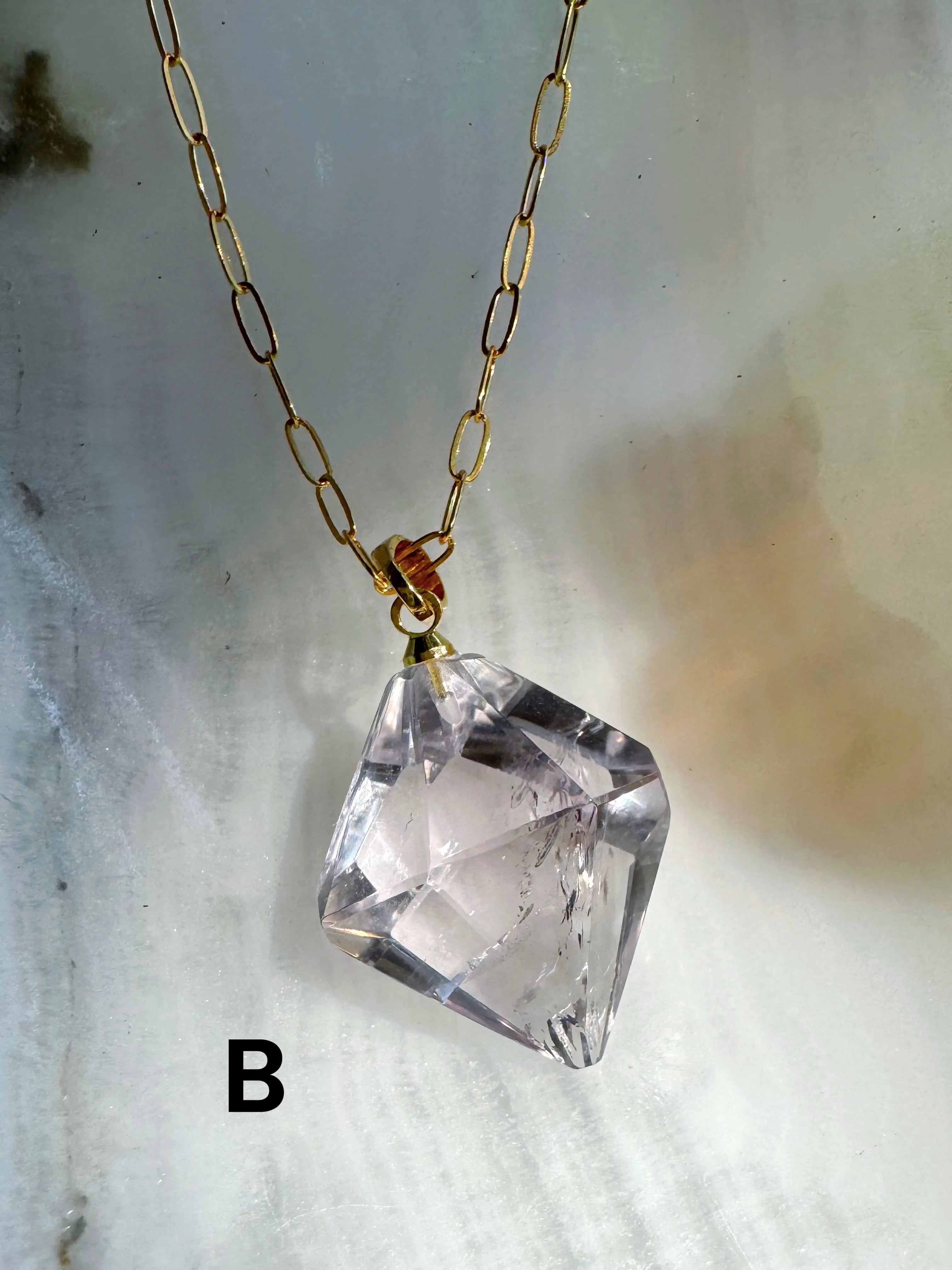 AAA Rose de France Amethyst Pendant 14k Gold Filled Necklace Baltic Mermaid