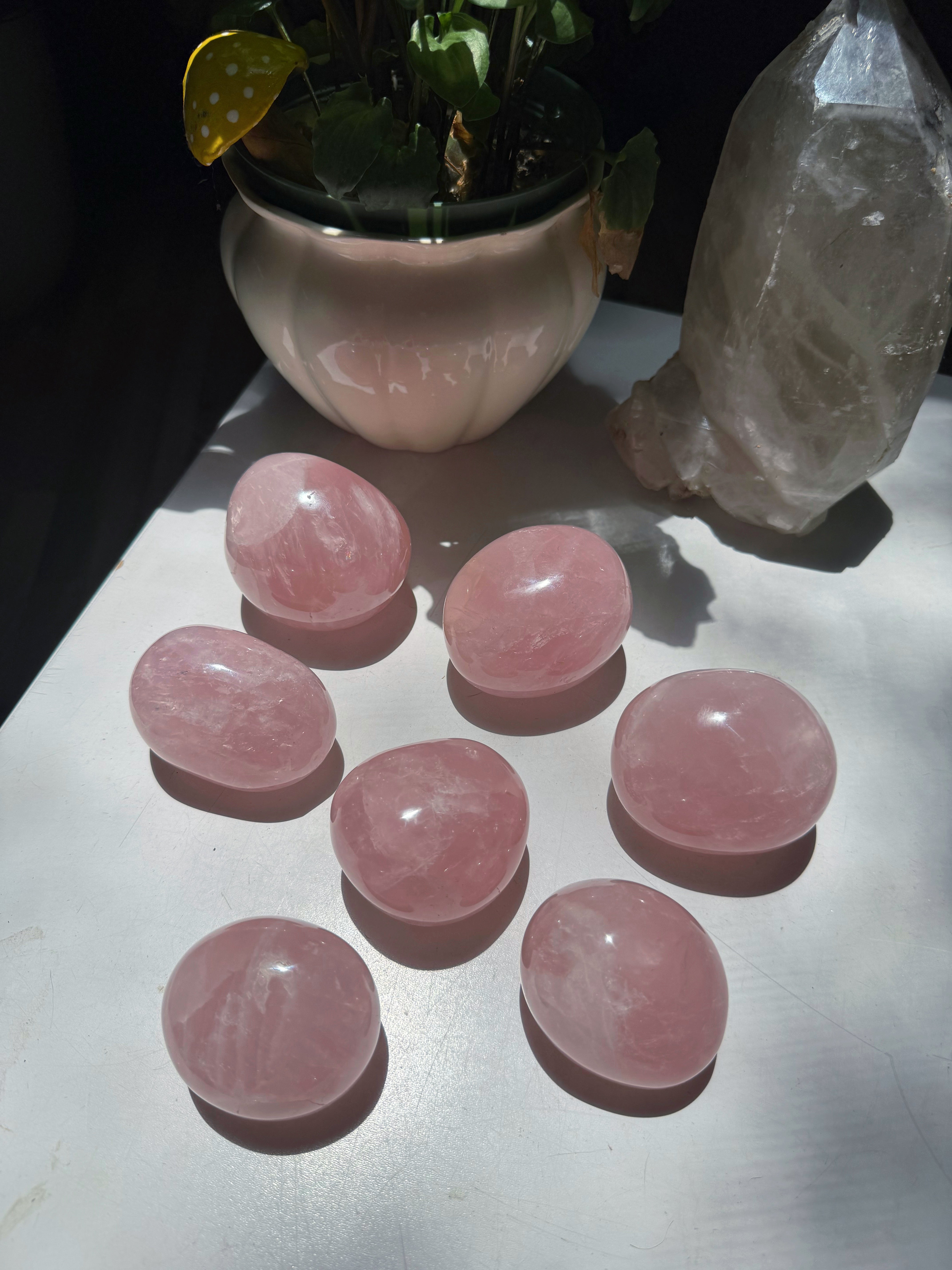 Large Rose Quartz Pebble Baltic Mermaid