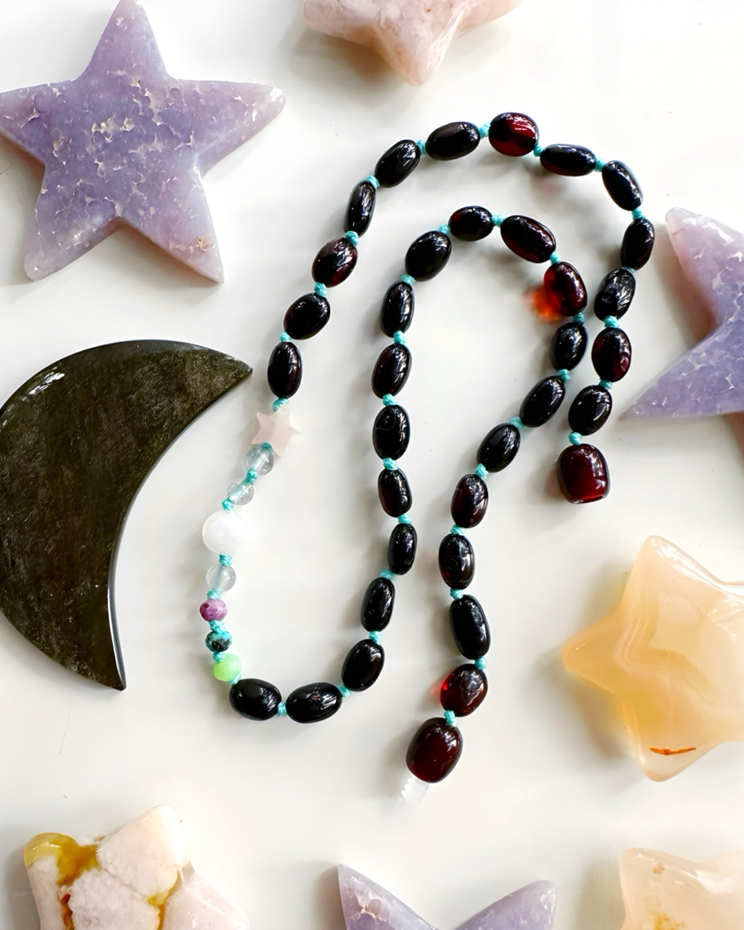 “Wish” Baltic Amber & Gemstone Necklace - Baltic Mermaid