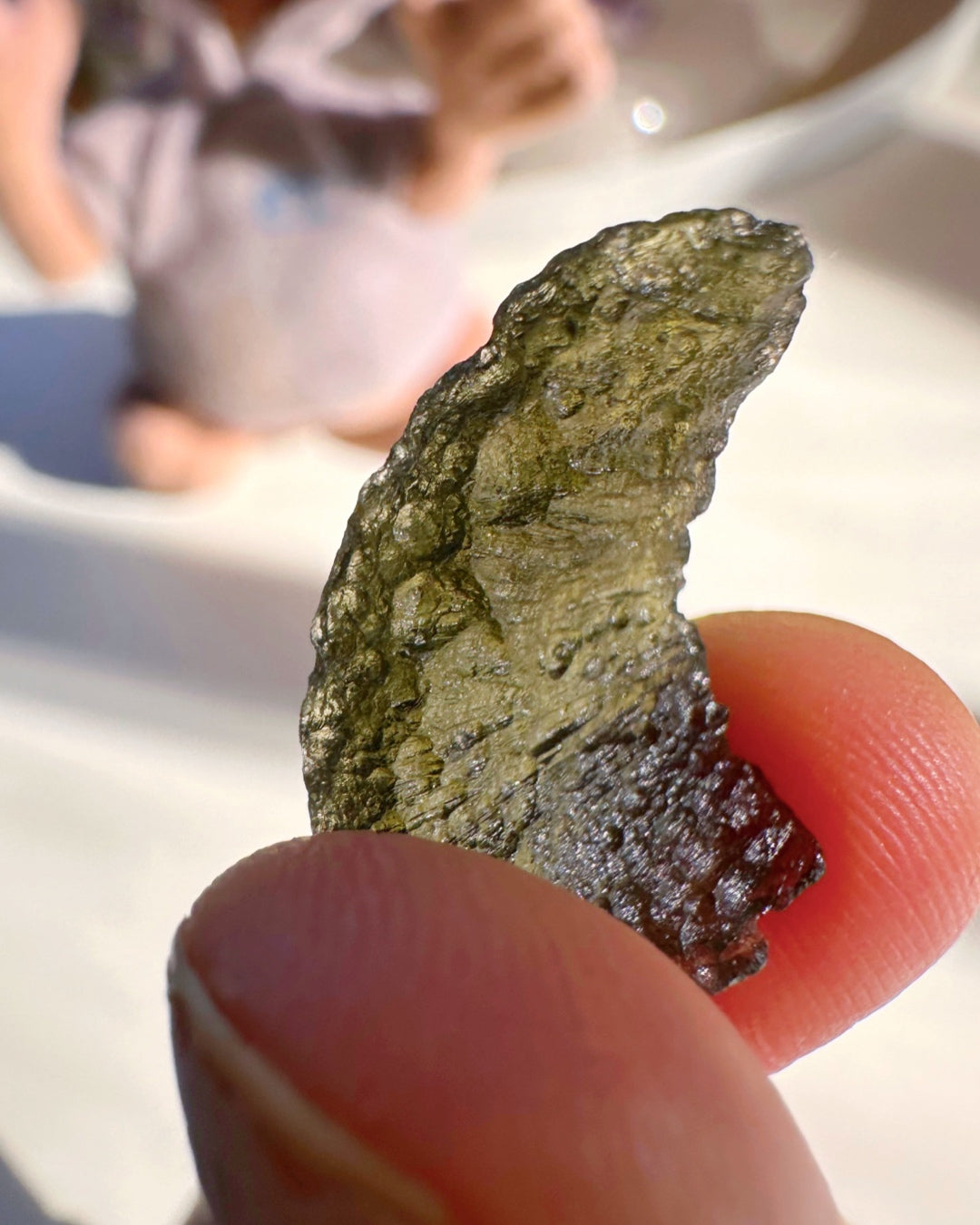 Chlum Moldavite w/ Rainbow #5 - AA - Baltic Mermaid