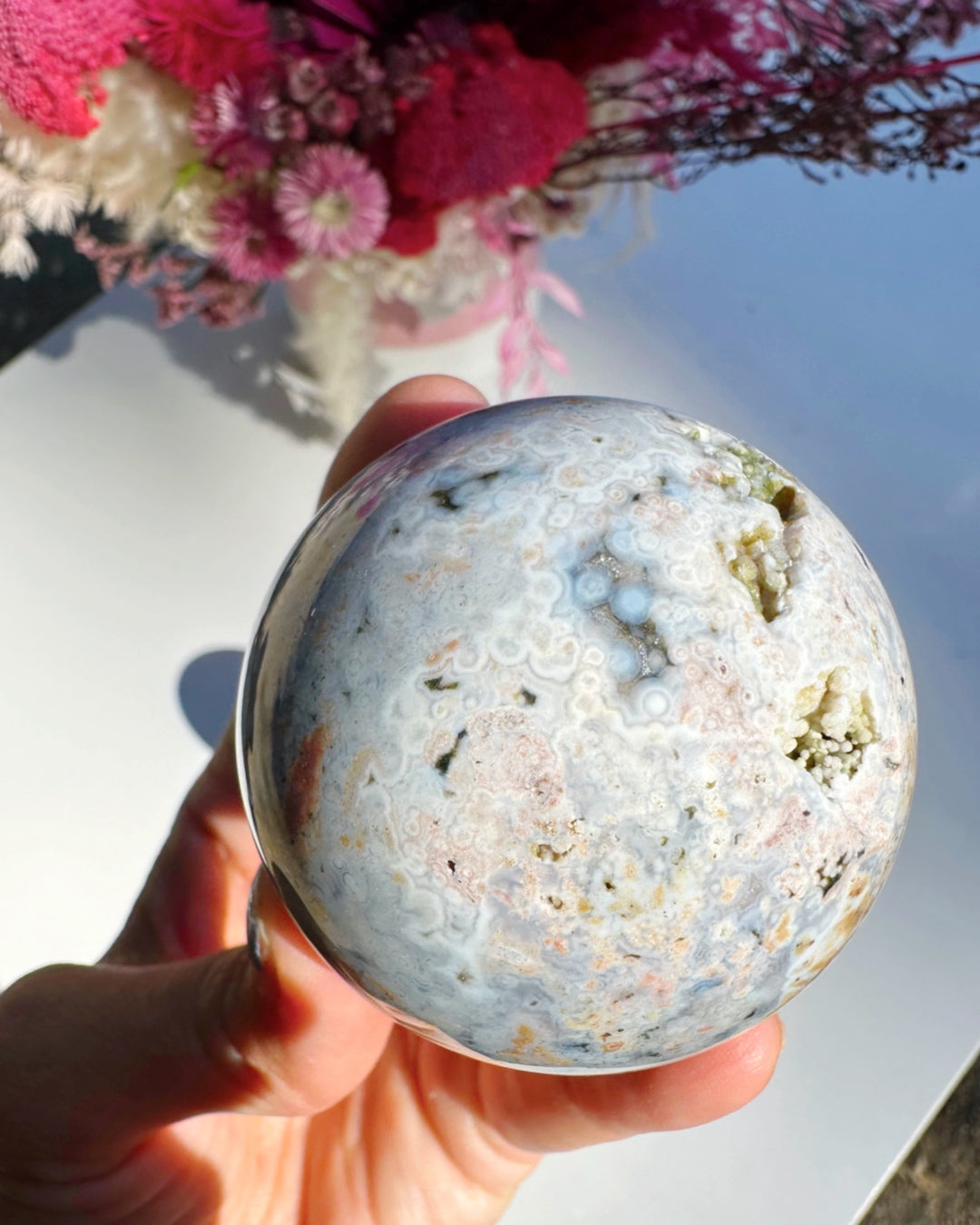 Ocean Jasper Sphere - Baltic Mermaid