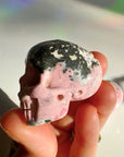 Rhodonite Skull