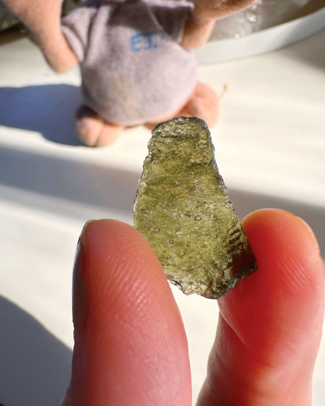 Chlum Moldavite w/ Rainbow #5 - AA - Baltic Mermaid