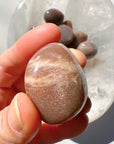 Sunstone & Peach Moonstone Palm Stone - C