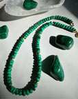 “Donna” - Malachite Gemstone Candy Necklace