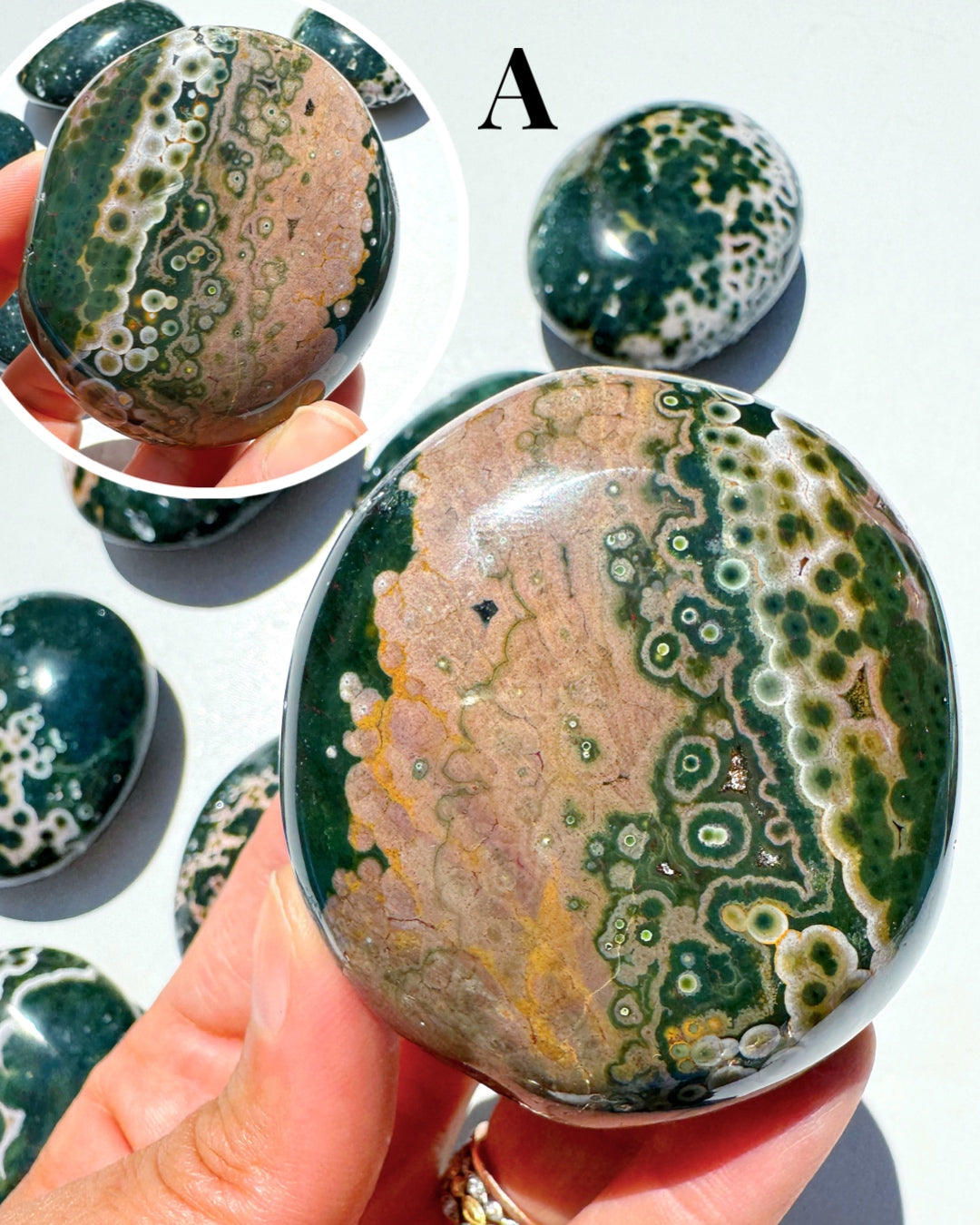 Ocean Jasper Palm Stones - Baltic Mermaid