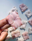 Carved Pink Opal Flowers