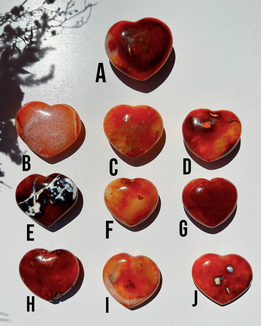 Carnelian Agate Hearts