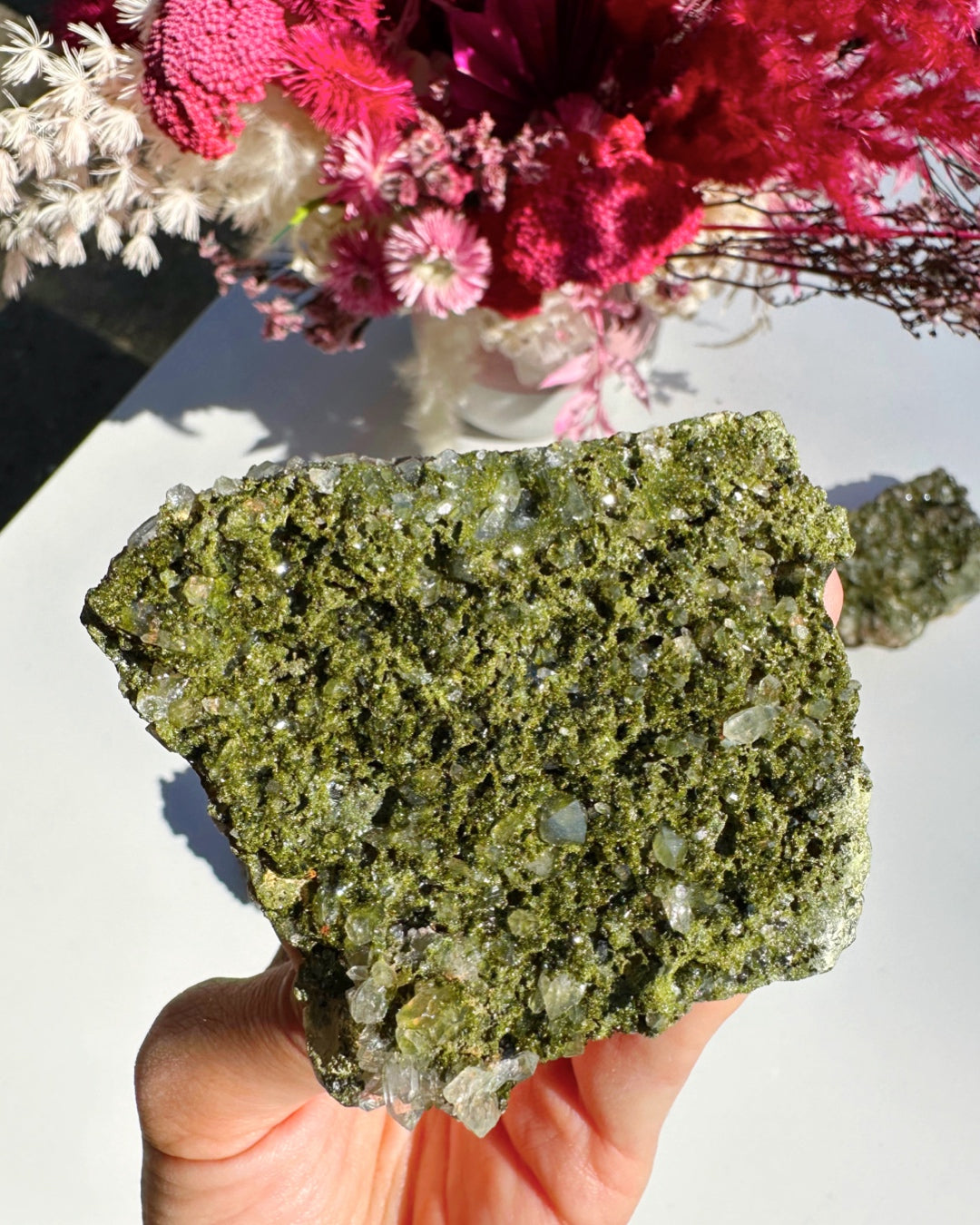 Epidote Quartz Cluster - Baltic Mermaid
