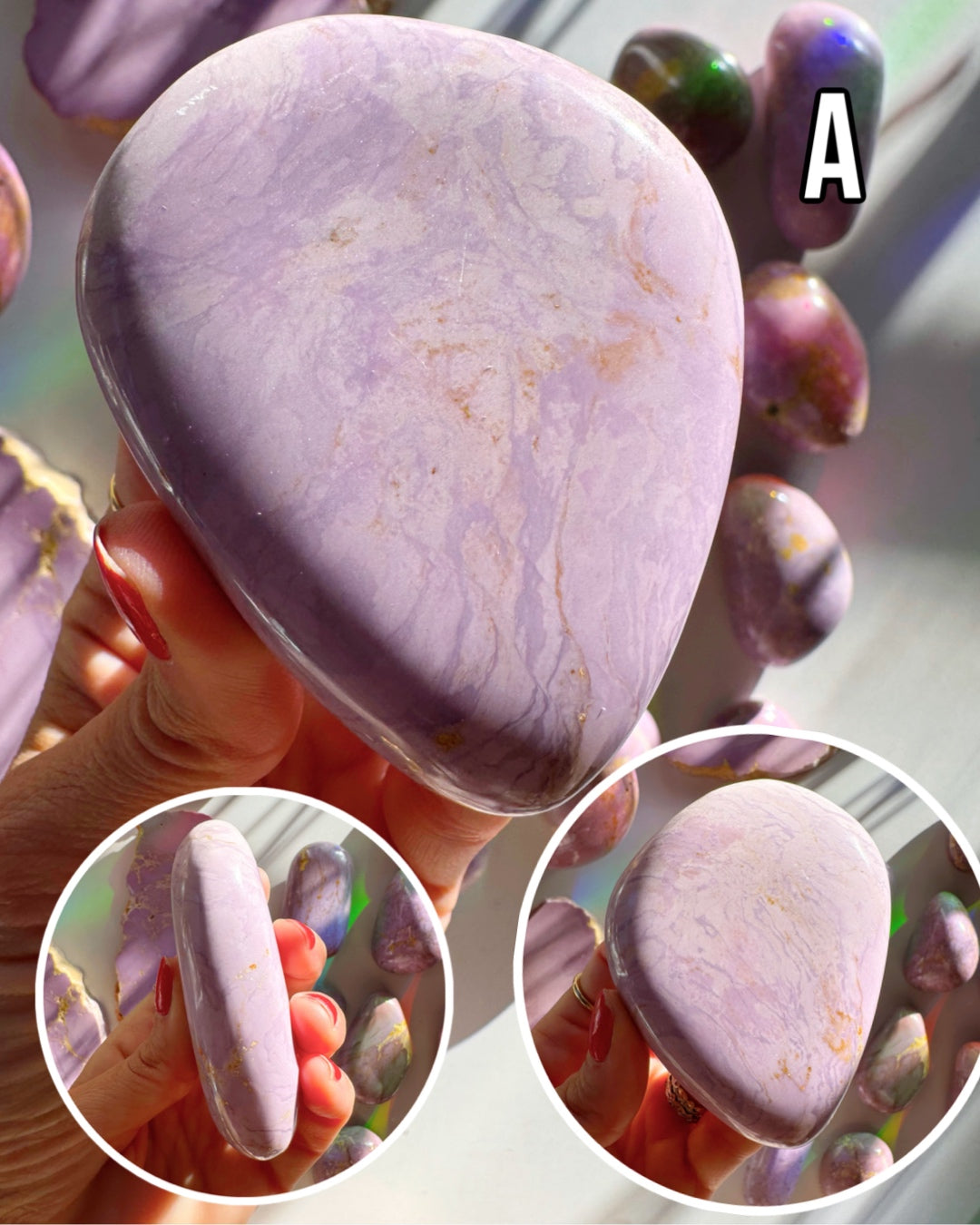 Phosphosiderite Palm Stones - AAA - Baltic Mermaid