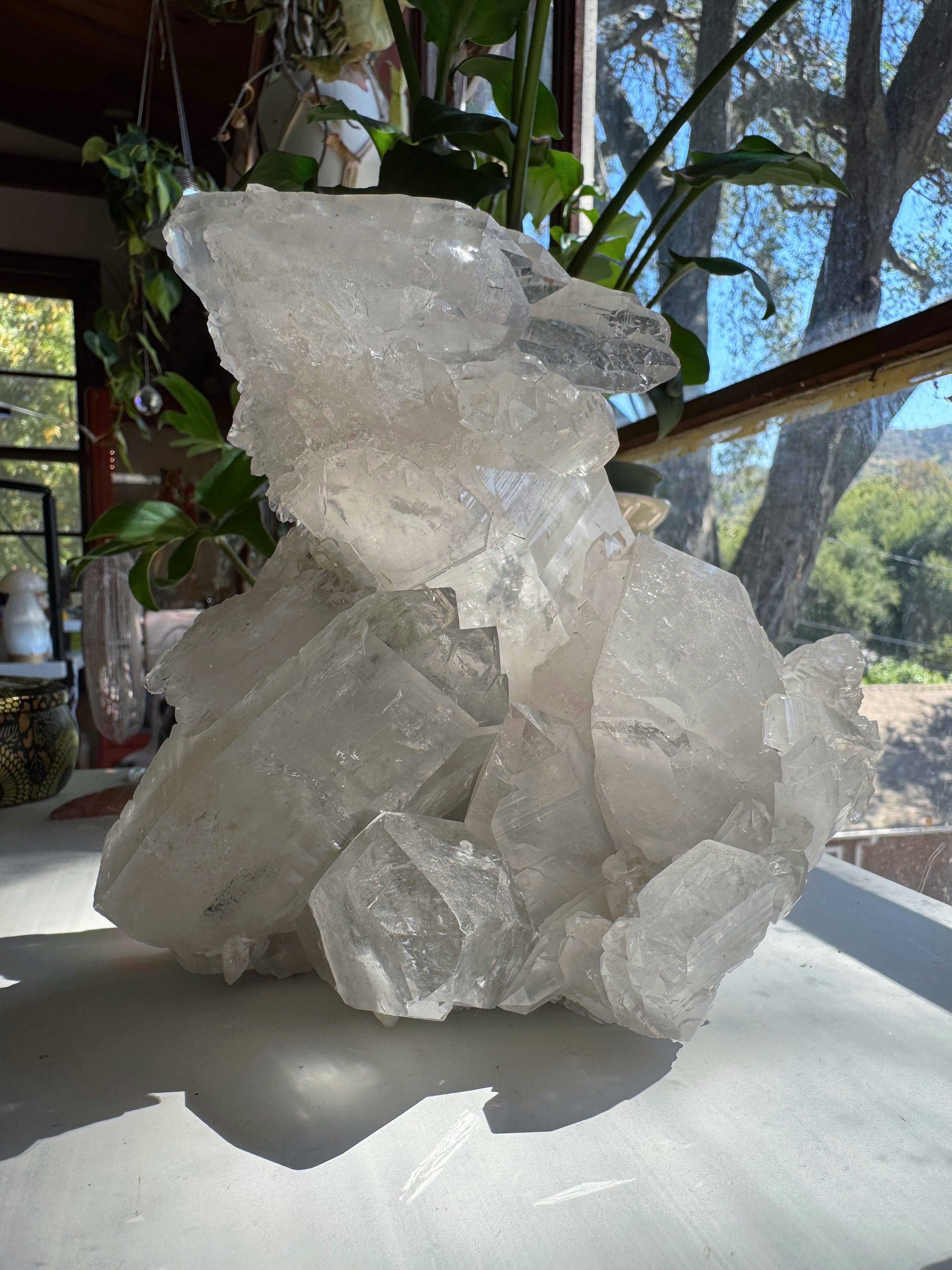 Large Rutilated Lemurian Quartz Cluster from Brazil Baltic Mermaid