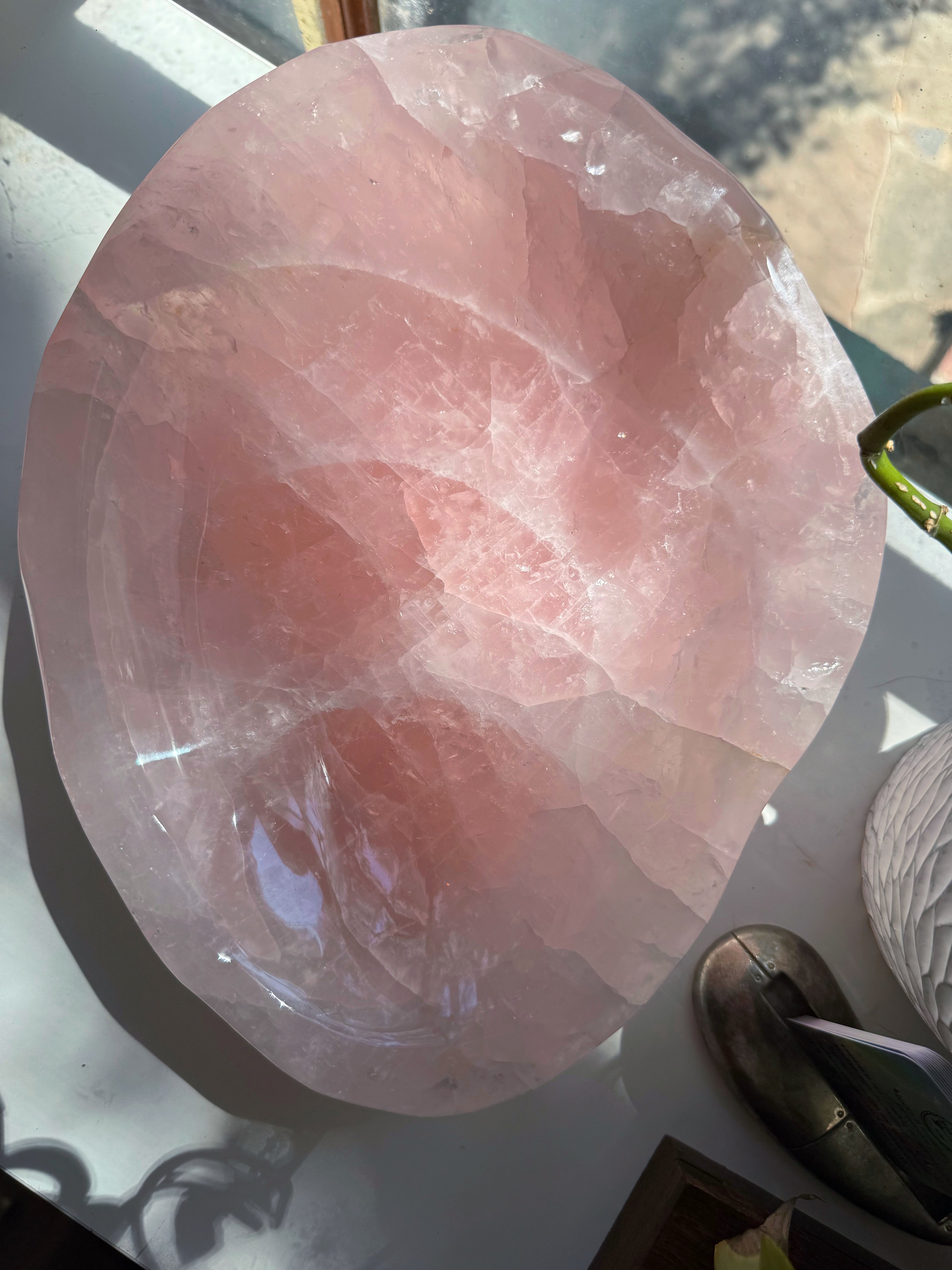Large Rose Quartz Bowl Baltic Mermaid