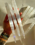 Selenite Icicle Ornaments - Set of 3