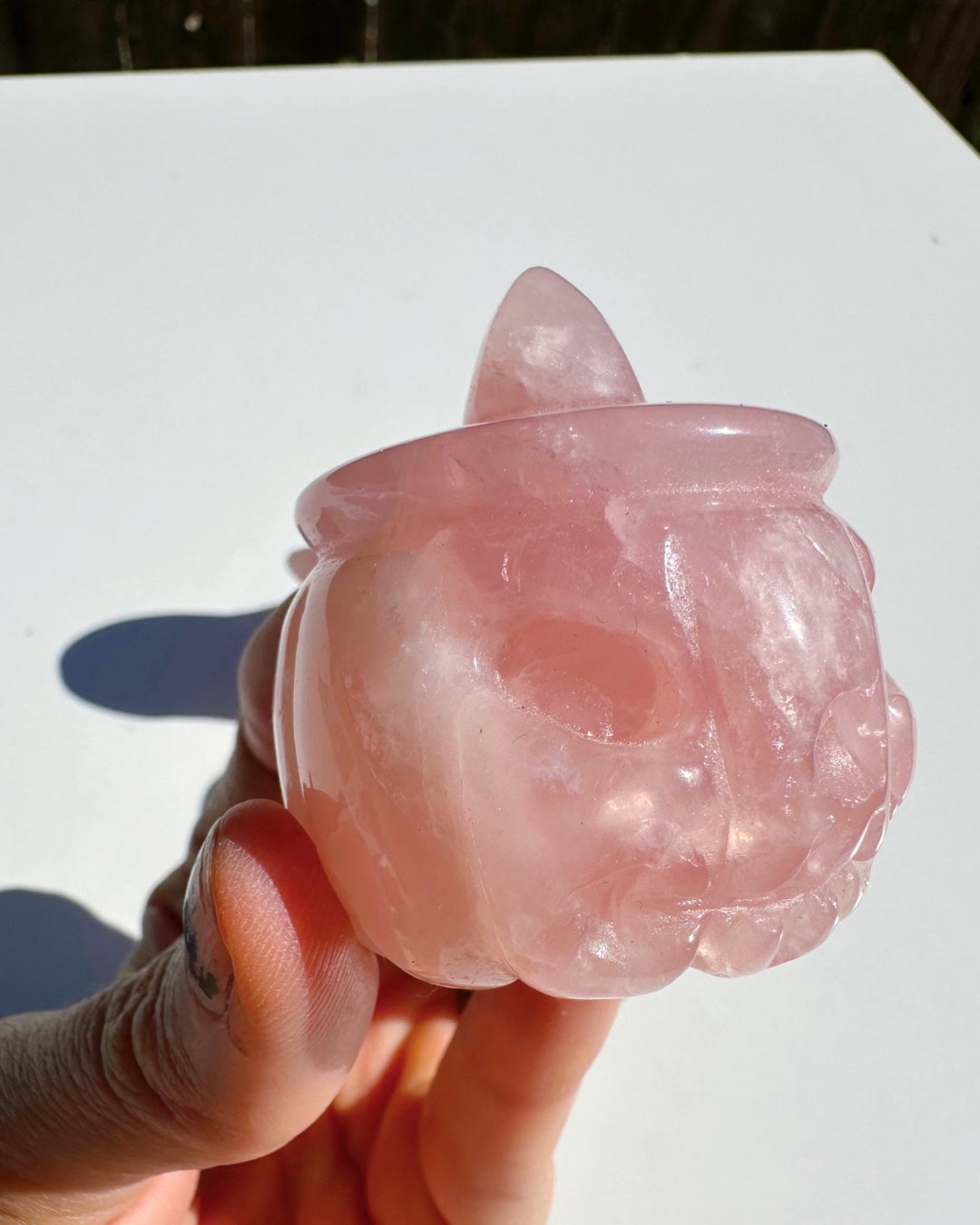 Rose Quartz Jack-O-Lantern - Baltic Mermaid