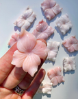 Carved Pink Opal Flowers