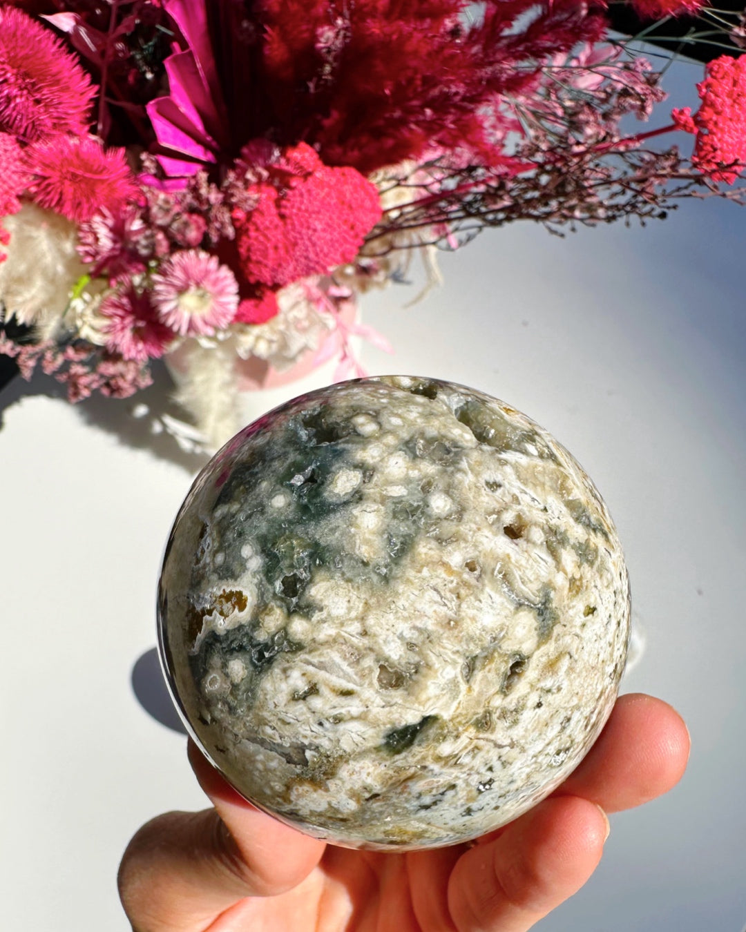 Ocean Jasper Sphere - Baltic Mermaid