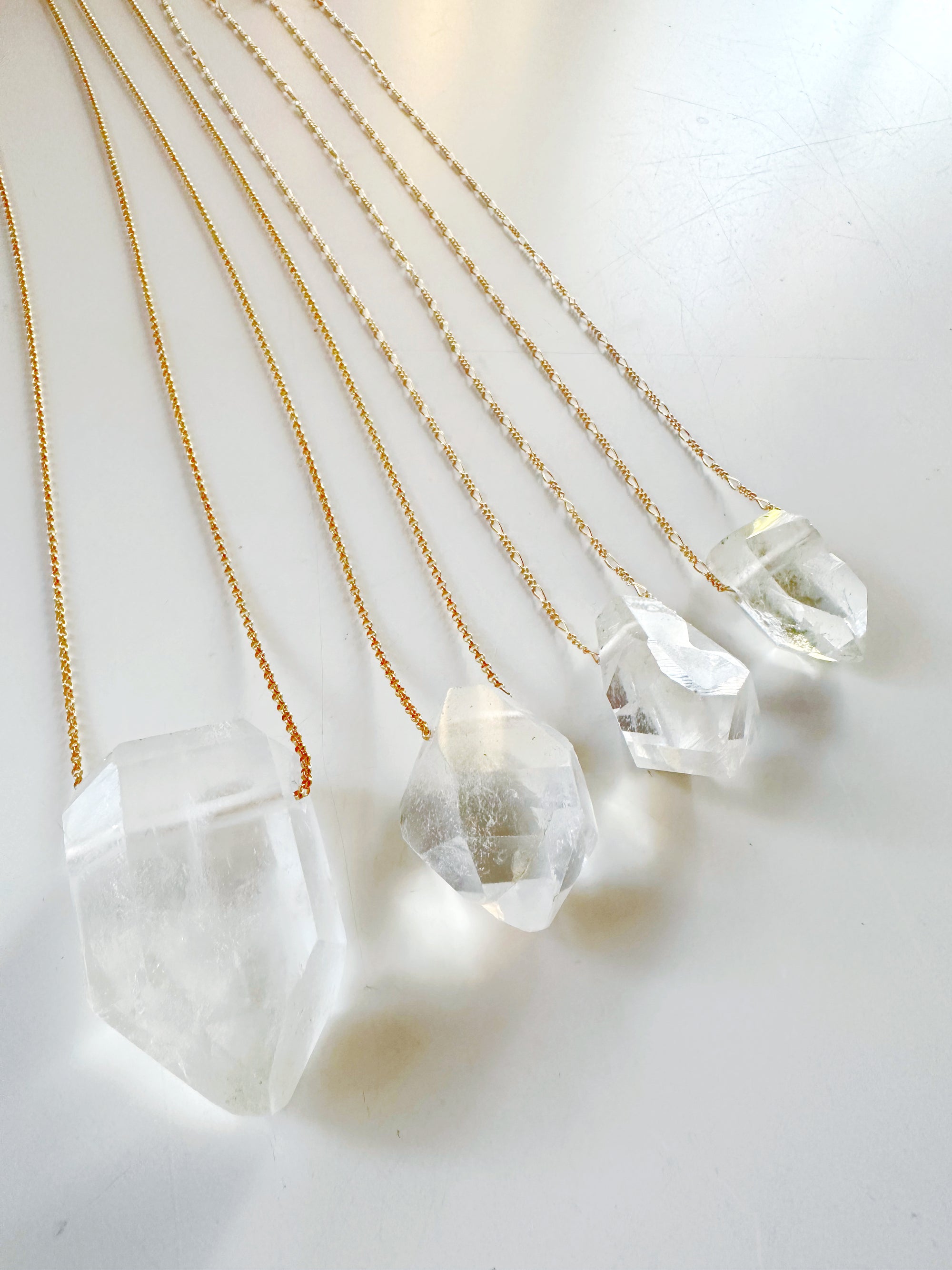 Quartz Point &amp; 14k Gold Filled Necklace