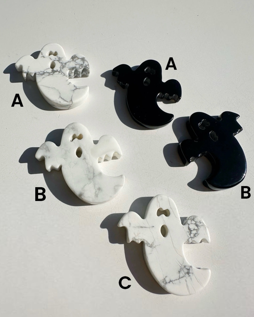 Howlite & Black Obsidian Ghosts - Baltic Mermaid