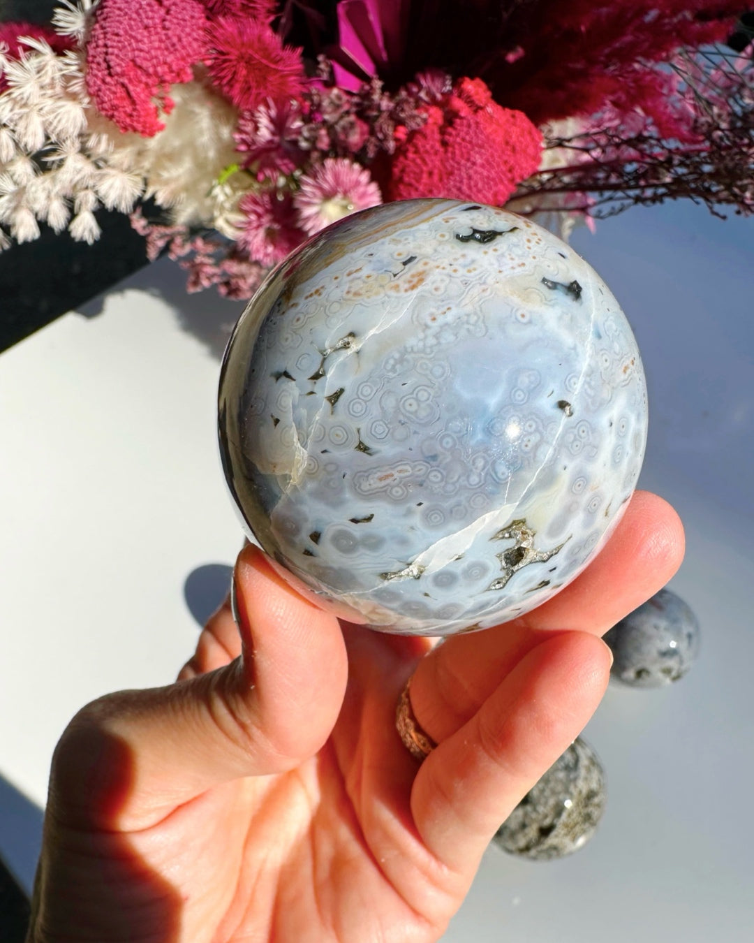 Ocean Jasper Sphere - Baltic Mermaid