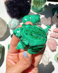 Hand Carved Malachite Frog