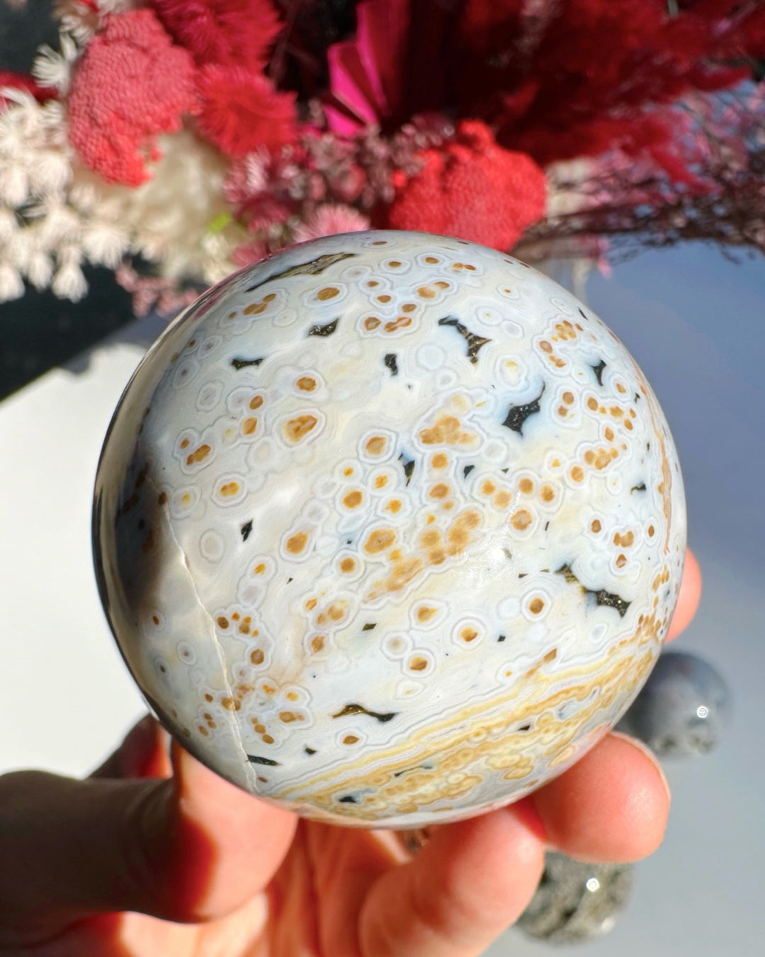 Ocean Jasper Sphere - Baltic Mermaid