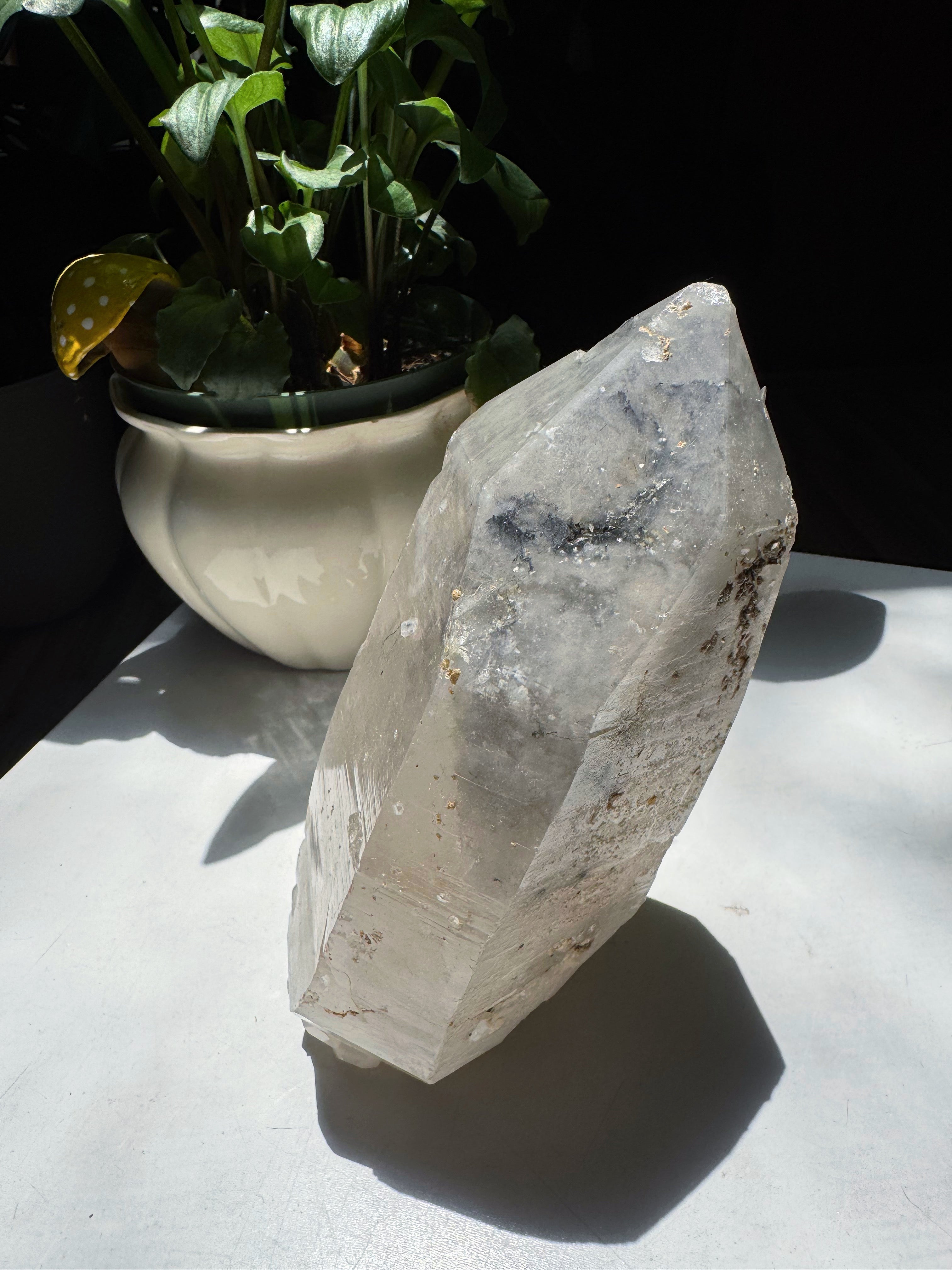 Large Double Terminated Quartz Point w/ Inclusions from Brazil Baltic Mermaid