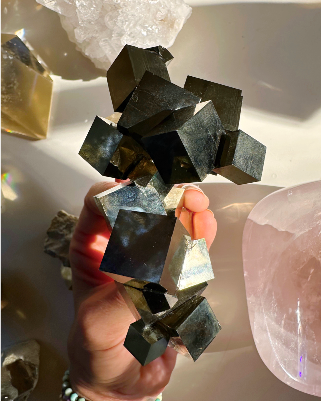 Pyrite Cube Cluster - AAA - Baltic Mermaid