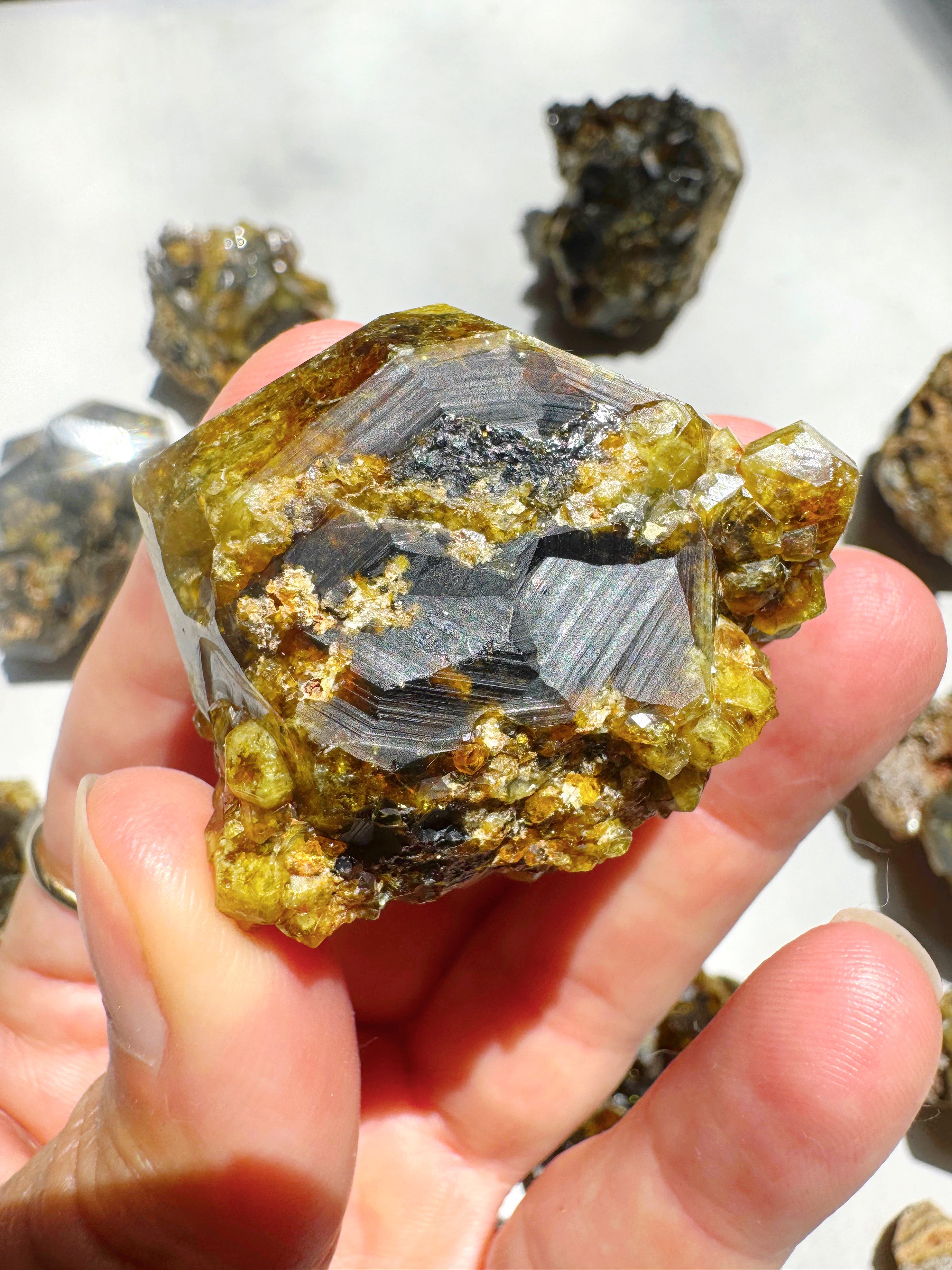 Rare Mali Green Grossular Andradite Garnet w/ Clinochlore AAA Quality Baltic Mermaid