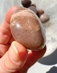 Sunstone & Peach Moonstone Palm Stone - C