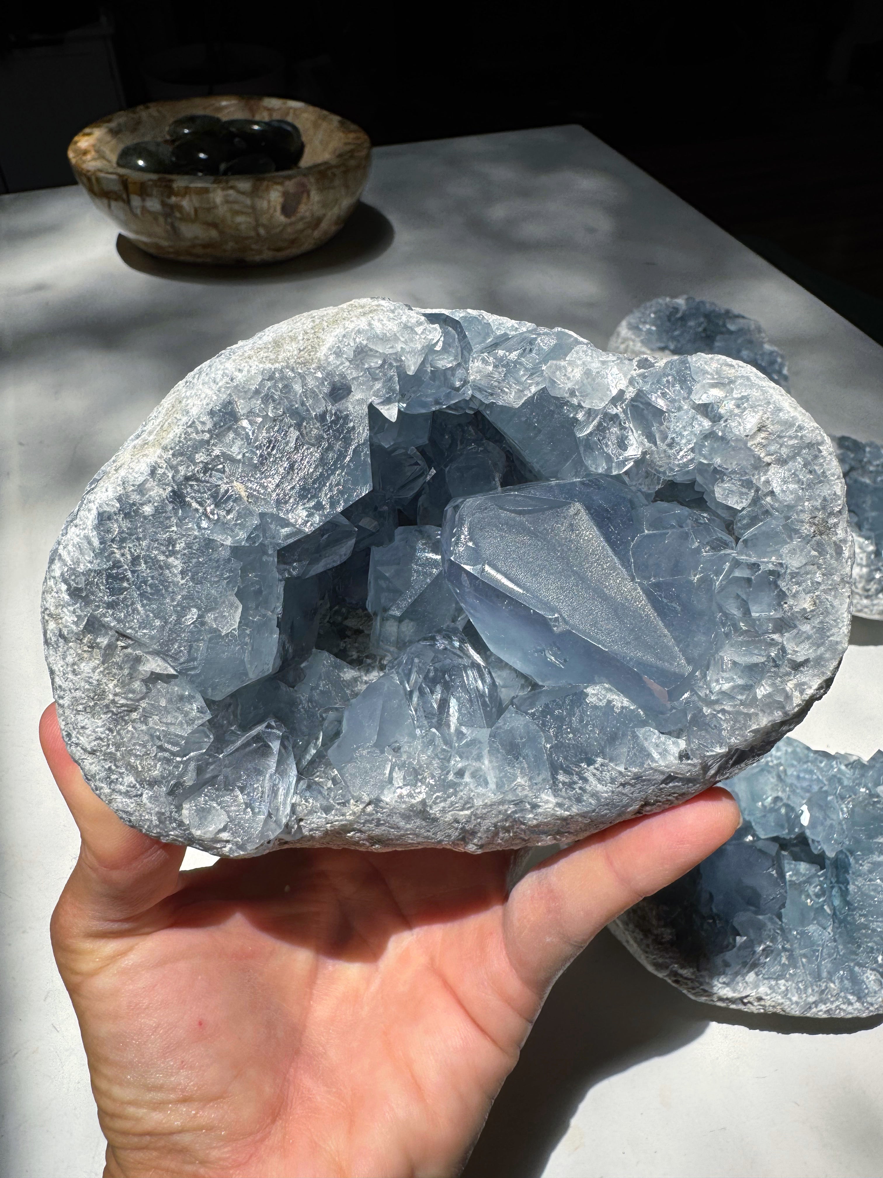 Celestite Cluster Baltic Mermaid