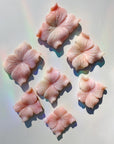 Carved Pink Opal Flowers