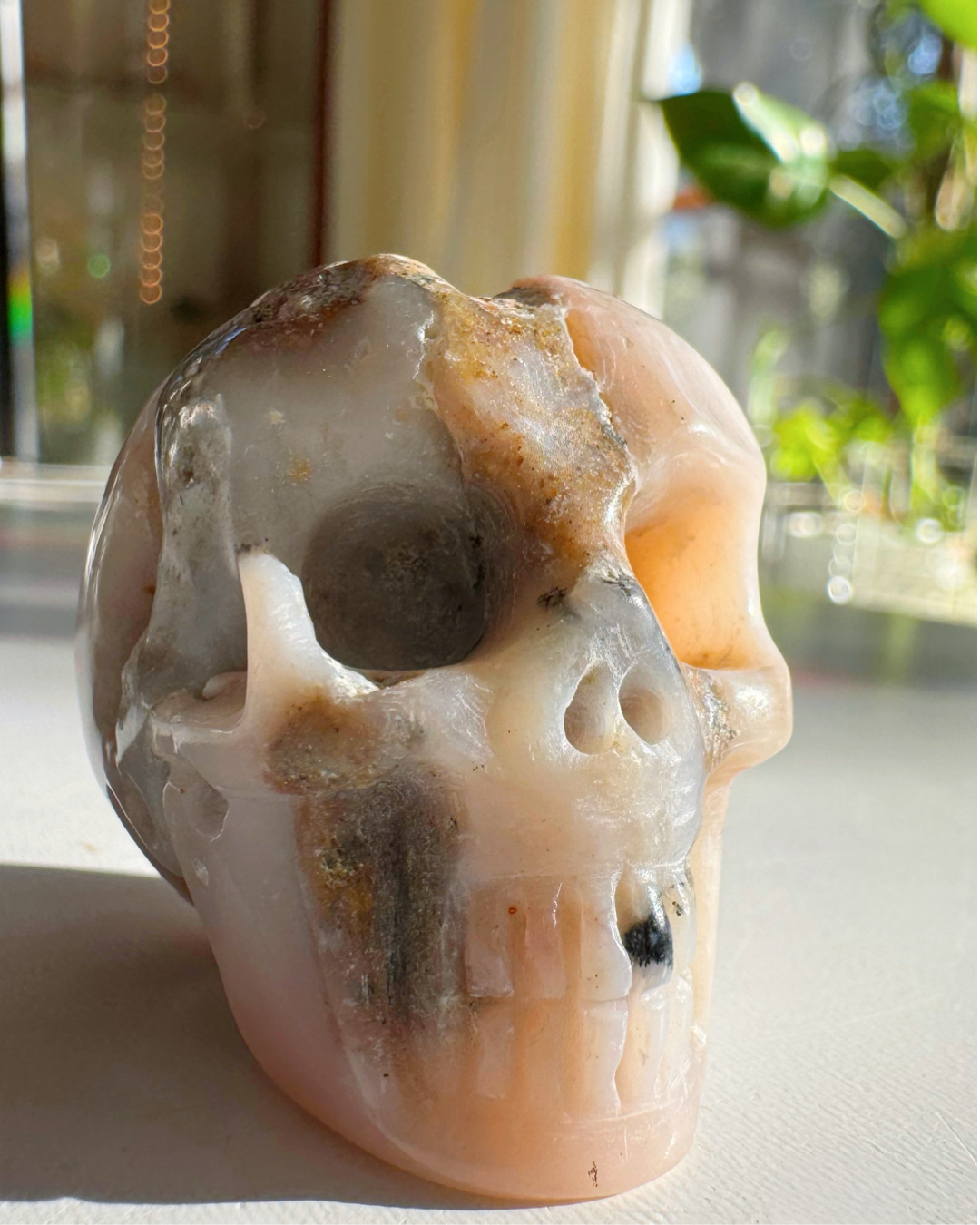 Pink Opal Skull